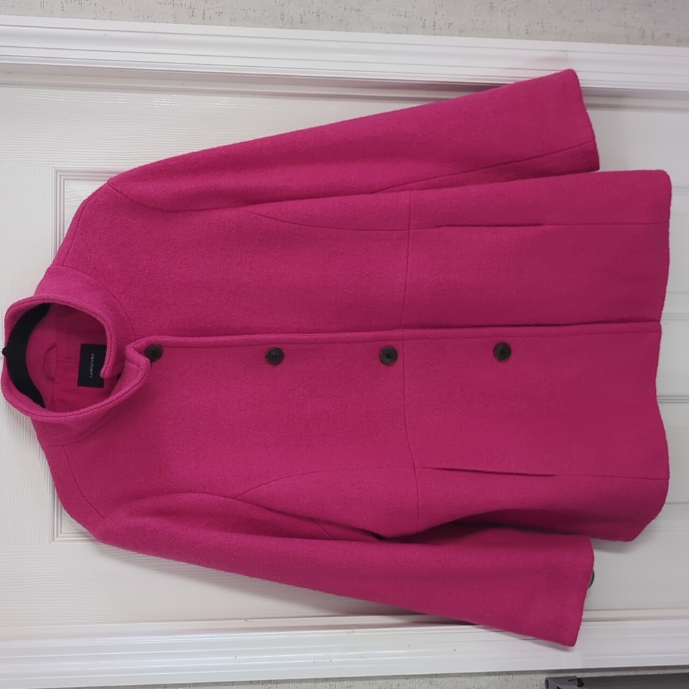 Sz 20W Lands' End Women's Vibrant Pink Large Button Jacket